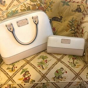 Kate Spade satchel with matching wallet good condition